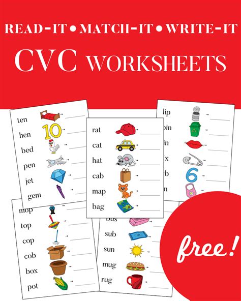 Cvc Worksheets Phonics For Kids One Beautiful Home