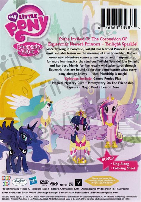 My Little Pony Friendship Is Magic Princess Twilight Sparkle On Dvd