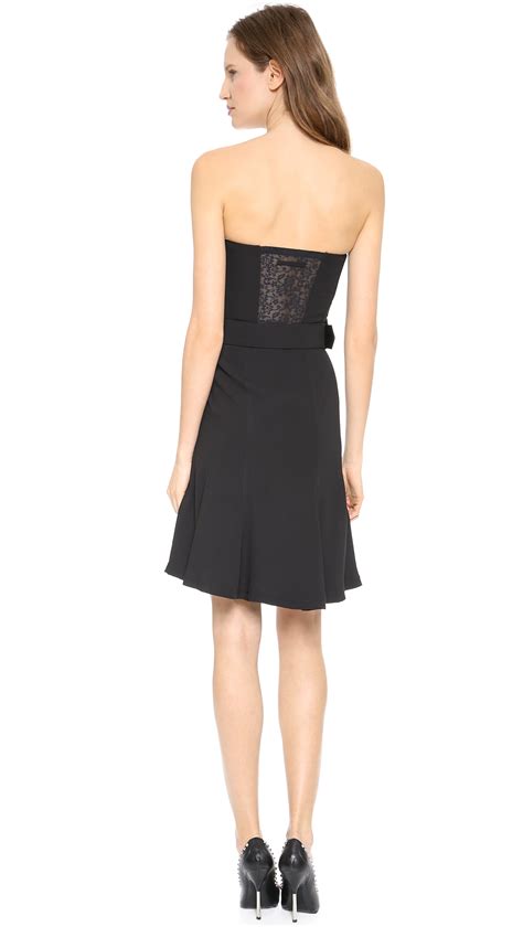 Lyst Jean Paul Gaultier Strapless Bustier Dress Black In Black