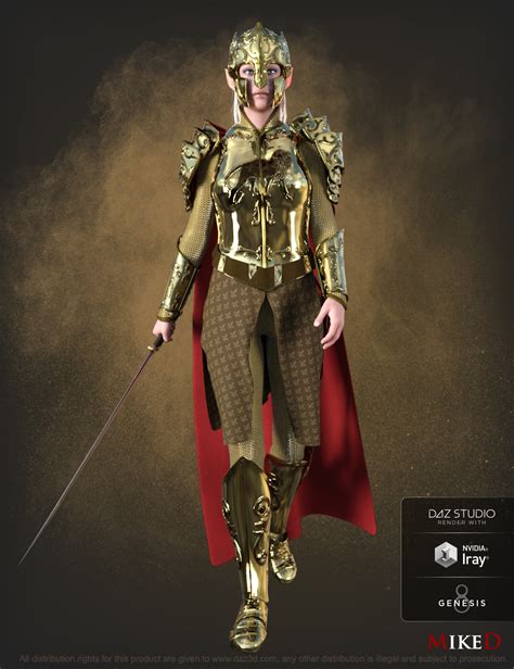 Md Dforce Hd Elven Royal Armor Textures And Hd Morphs Daz 3d