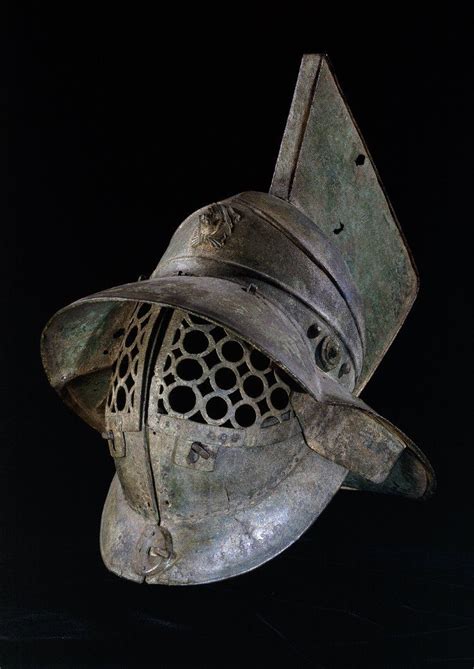Bronze Gladiators Helmet Found At The Gladiators Barracks At Pompeii