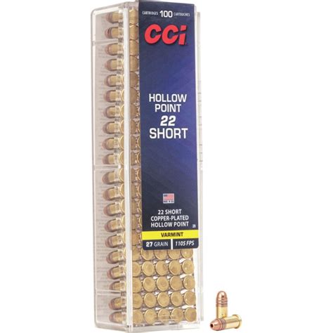 Cci 22lr Short Hp Copper Plated Hollow Point