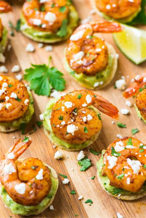Mix the cooked and peeled shrimp in a large bowl with all the rest of the ingredients. Shrimp Guacamole Bites