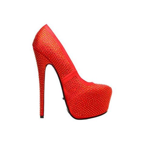 Womens Highest Heel Bombshell 31 Red Satin Genuine Dress Heels Womens High Heels Red