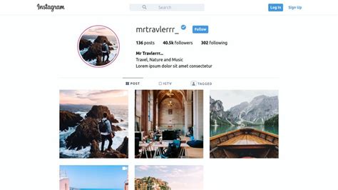 Instagram Profile Page Tailwind Css