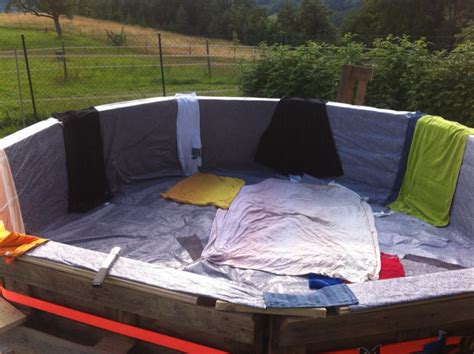 A Diy Swimming Pool Made Out Of 10 Pallets