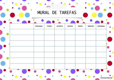 Educação Infantil Mural Das Tarefas Modelos Para Imprimir Para 1cf