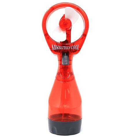 Retailery Portable Battery Operated Water Misting Cooling Fan Spray Bottle Red EBay