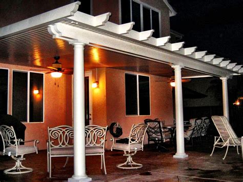 Solid Alumawood Patio Cover With Lights And Ceiling Fan Wildomar Ca