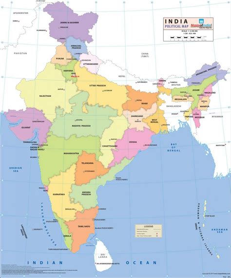 Indie Politická Mapa Mapa Indie Politické Jižní Asie Asie