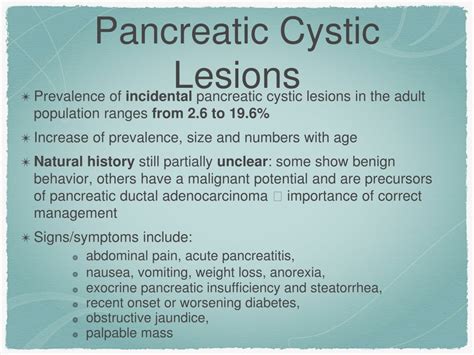 Ppt Pancreatic Cystic Lesions An Overview Powerpoint Presentation