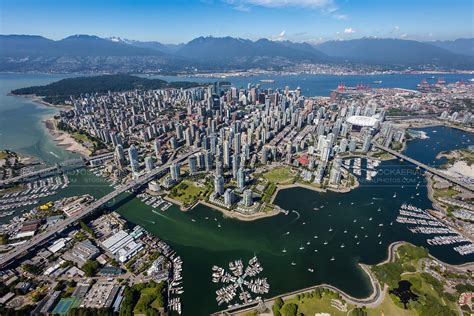 Aerial Photo Vancouver Skyline Stanley Park