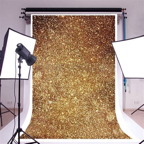 3x5ft Gold Glitters Vinyl Photography Background Backdrop Photo Studio