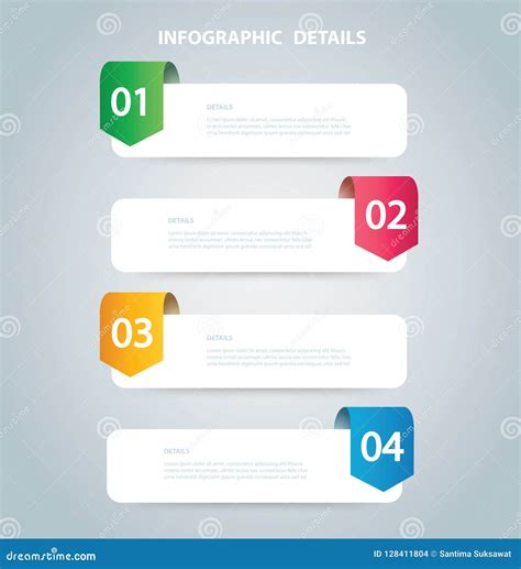 Square Info Graphic Vector Template With 4 Options Can Be Used For Web