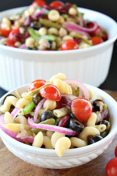 Dawns Pasta Bean Salad Great Grub Delicious Treats