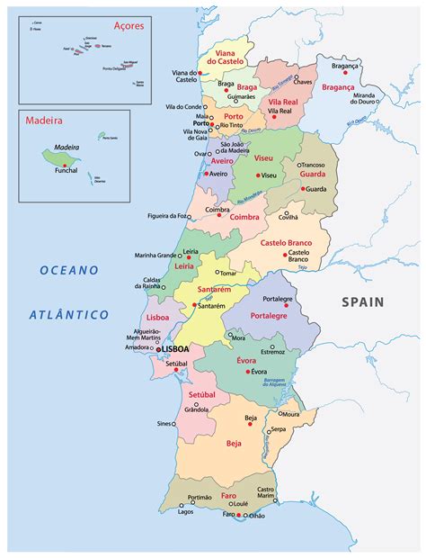 Map of portugal portugal map showing cities rivers. Portugal Maps & Facts - World Atlas