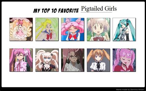 Top 10 Pigtailed Girls Meme By Stellarfairy On Deviantart