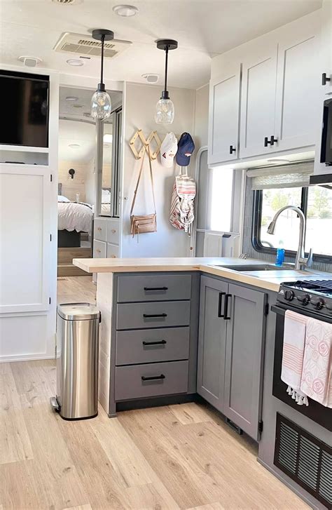 This Outdated Fifth Wheel Got A Sleek Modern New Look Camper Trailer