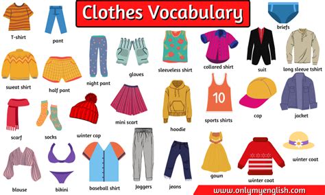 150 Clothes Name In English With Pictures