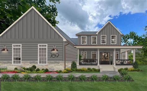 This Is An Artists Rendering Of The Front Elevation Of A House With