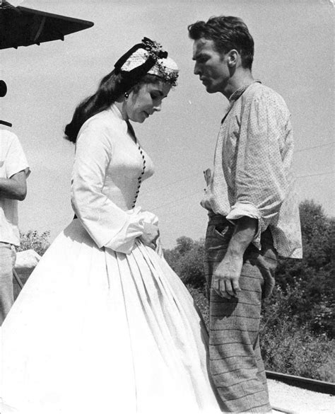 Elizabeth Taylor And Montgomery Clift On The Set Of