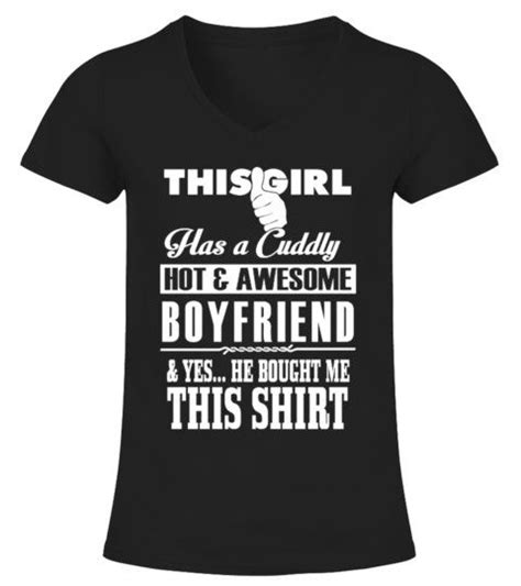 Has A Cuddly Hot And Awesome V Neck T Shirt Woman Shirts Tshirts