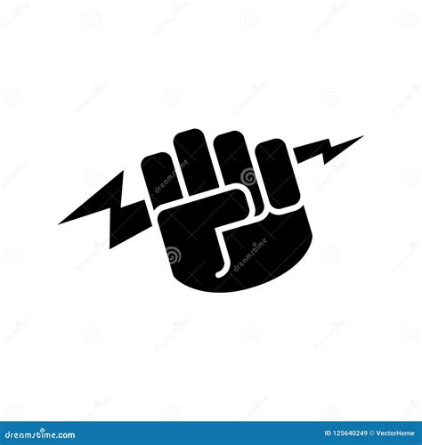 Hand With Power Iconvector Illustration Stock Vector Illustration Of
