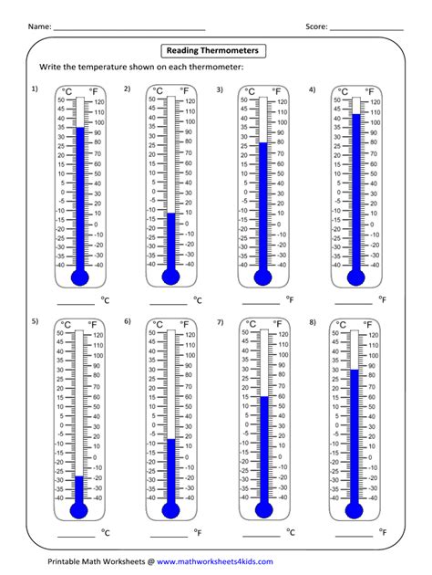 Fillable Online Write The Temperature Shown On Each Thermometer Fax Email Print Pdffiller