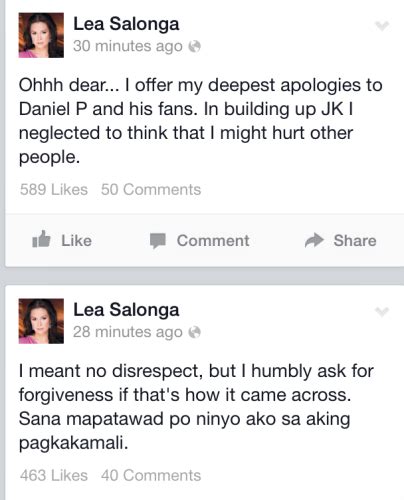 lea salonga apologized to daniel padilla fans july 26 ~ pinoy news pinoy favorites
