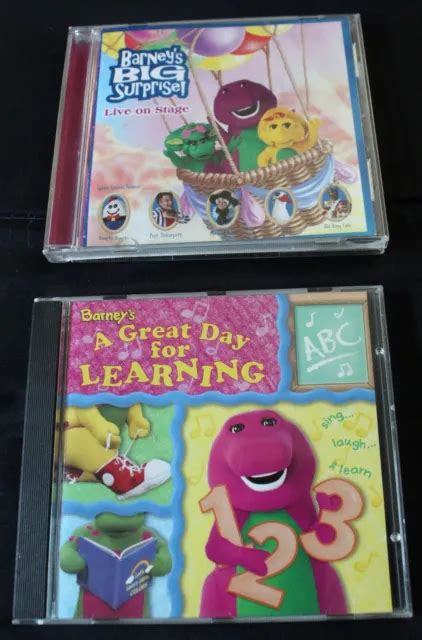 Lot Of 2 Rare Barney Audio Cds Barneys Big Surprise And Great Day For