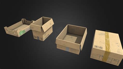 Cardboard Box 3d Models Sketchfab