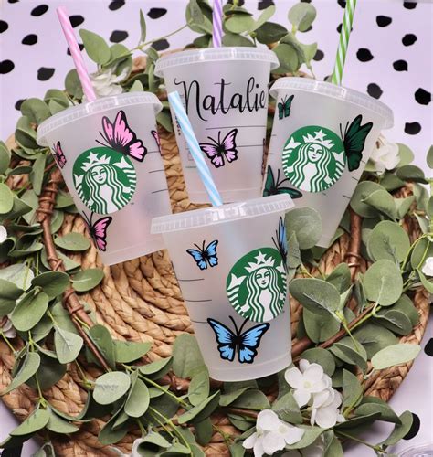 Butterfly Starbucks Cup Mini Starbucks Cups L Grande Etsy Starbucks