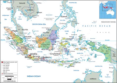 Indonesia Political Wall Map By Graphiogre