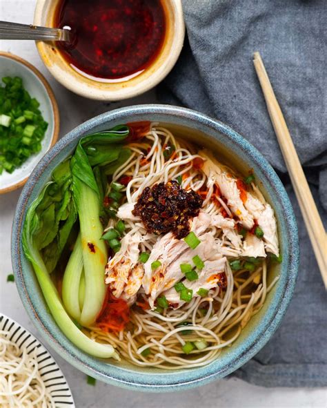 Chinese Noodle Soup With Chicken The Flavours Of Kitchen