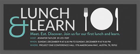 Lunch And Learn Invitation