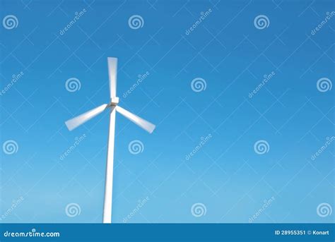 Windmill Moving With Blue Sky Stock Image Image 28955351