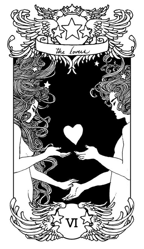 Behind the male figure, a flaming tree represents knowledge, passion. The Lovers by trungles on deviantART | Tarot cards art ...