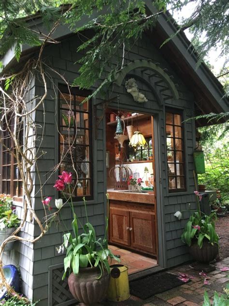 A Gorgeous Rustic Potting Shed Tour Cottage Garden Sheds Backyard