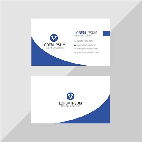 Premium Vector Simple Professional Business Card Design