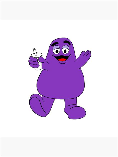 Mcdonald S Grimace Fast Food Mascot Pin For Sale By Greasygerbil Redbubble