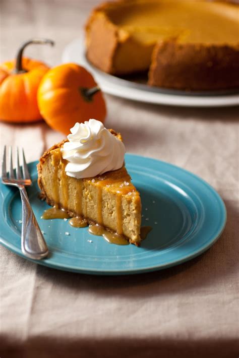 Here's why it's so big, and why it's almost as famous as the actual cheesecake. Pumpkin Cheesecake with Salted Caramel Sauce - Cooking Classy