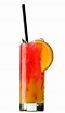 Tequila Sunrise: tequila, lime juice, soda water, and creme de cassis ...
