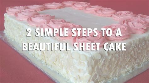 Easy Buttercream Roses Sheet Cake Decorating Youtube
