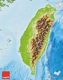 Physical Map of Taiwan