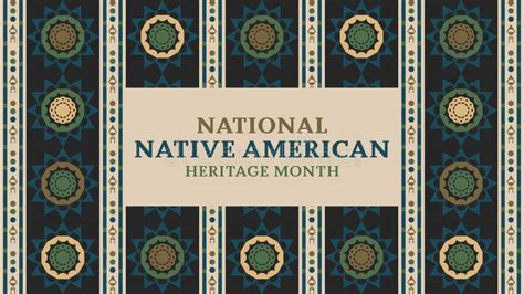 Native American Heritage Month Background Design With Abstract