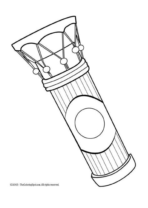 Coloring Page african drum - free printable coloring pages