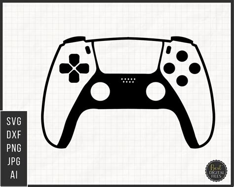 Ps5 Game Controller Svg File Instant Download Png Dxf Jpeg Ai Gaming