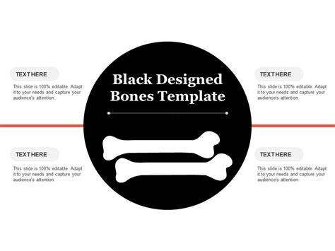 Black Designed Bones Template Presentation Powerpoint Diagrams Ppt