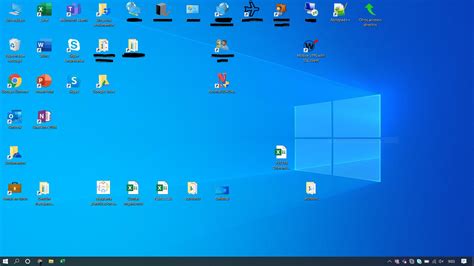 Laptop Los Iconos De Escritorio De Windows 10 Están