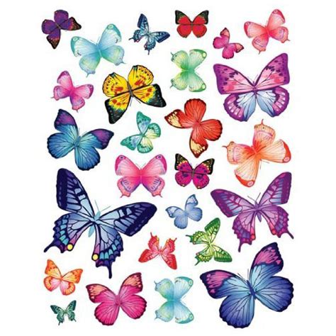 Brighten Up Your Children Room With 26 Vibrant Butterflies Vinyl Peel